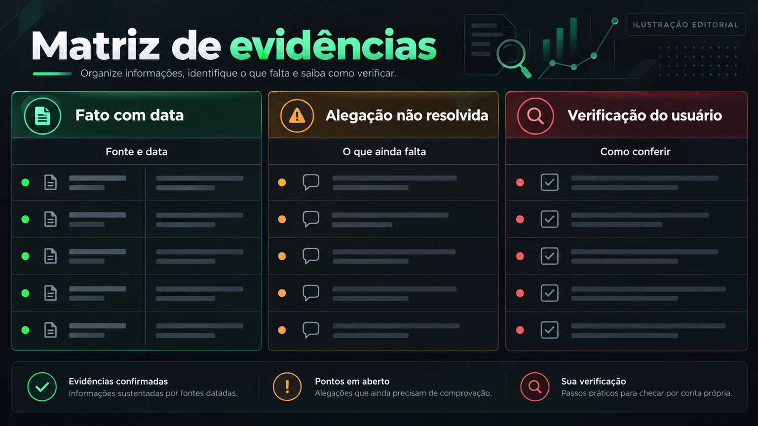 Matriz editorial das evidências disponíveis sobre MC Games